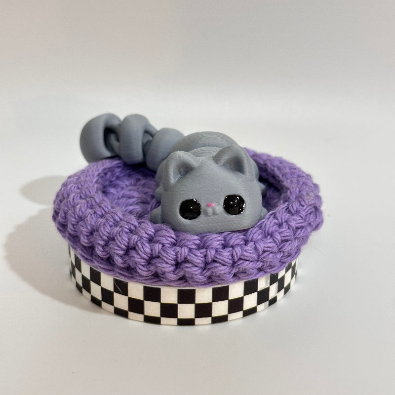 Graphite Reverie Cat 3D Printed Fidget Collectable