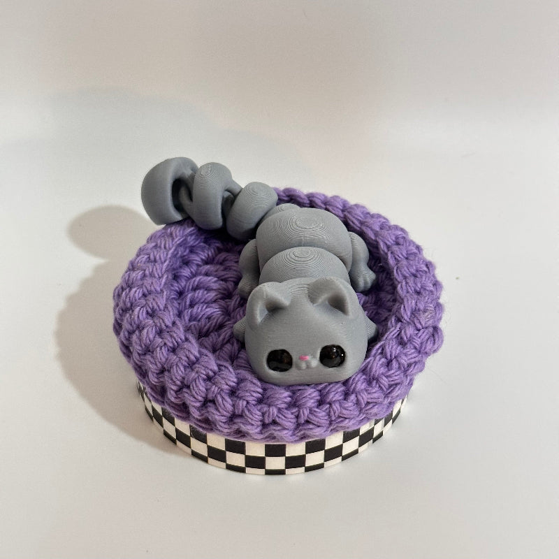 Graphite Reverie Cat 3D Printed Fidget Collectable