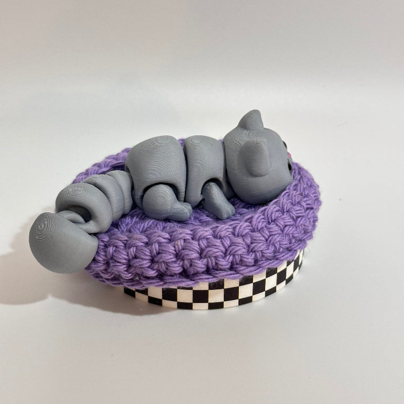 Graphite Reverie Cat 3D Printed Fidget Collectable