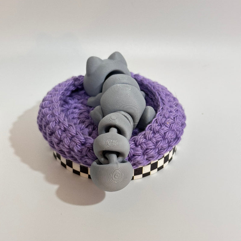 Graphite Reverie Cat 3D Printed Fidget Collectable