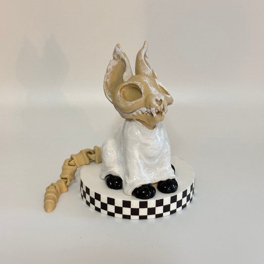 PhantomPaws the 3D Printed Fidget Collectable Skeleton Ghost Cat