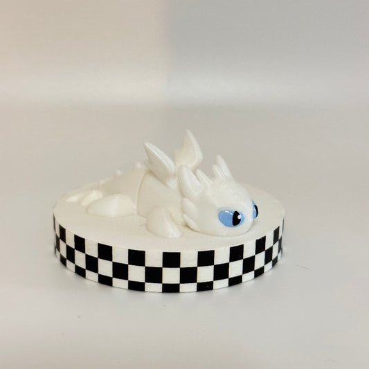 Mini Light Fury 3D Printed Fidget Dragon Collectible