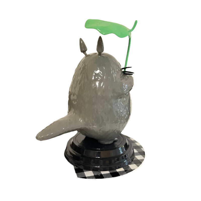 Totoro with Leaf Umbrella 3D Printed Shelfie Collectable