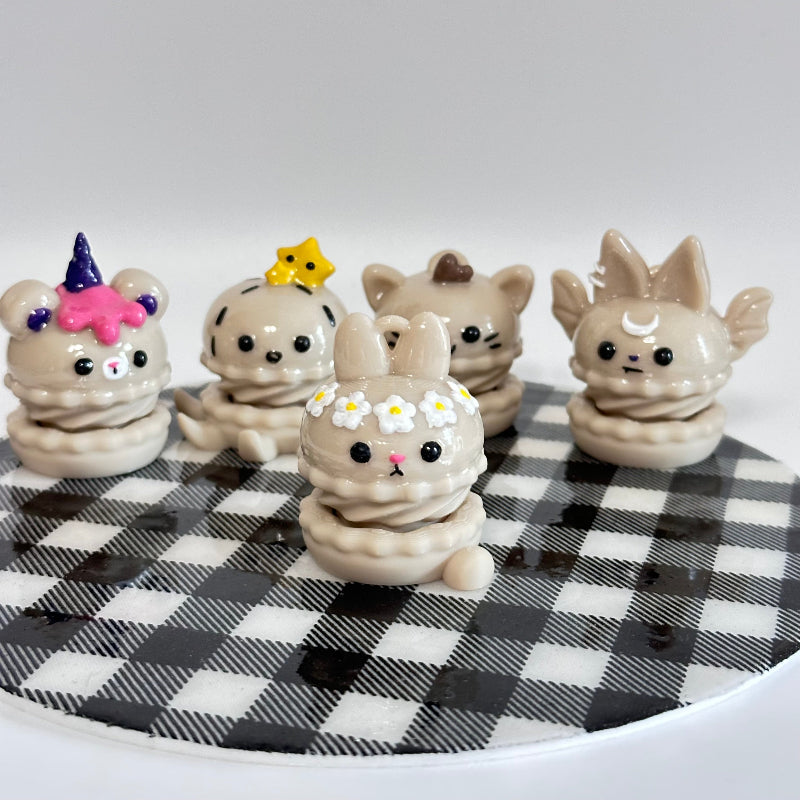 Tan Macaron Spinners 3D Printed Fidget Toy 