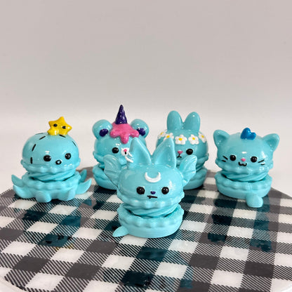 Blue Macaron Spinners 3D Printed Fidget Toy