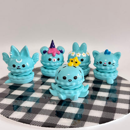 Blue Macaron Spinners 3D Printed Fidget Toy