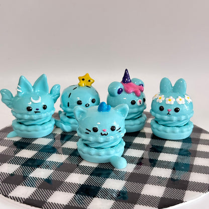 Blue Macaron Spinners 3D Printed Fidget Toy