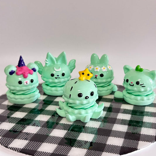 Green Macaron Spinners 3D Printed Fidget Toy