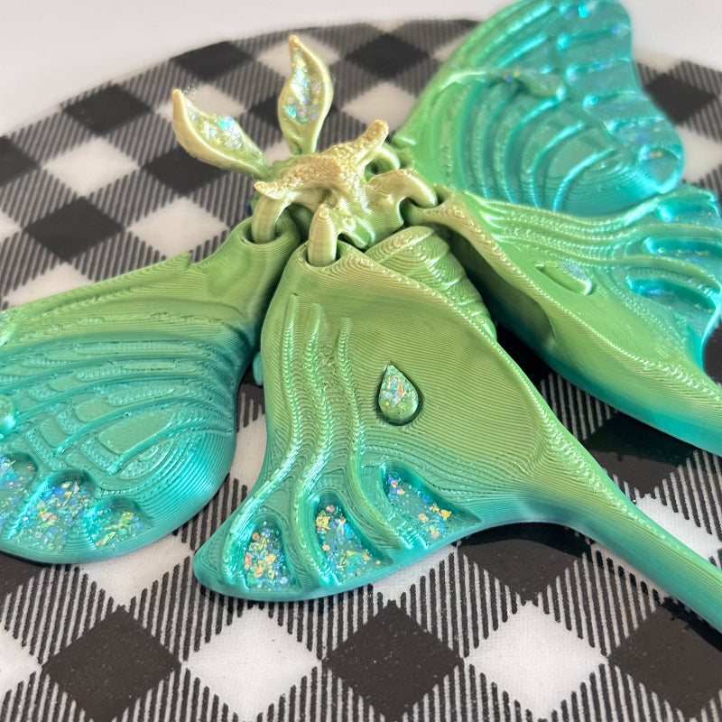 Viridessa Luna Moth 3D Printed Fidget Magnet