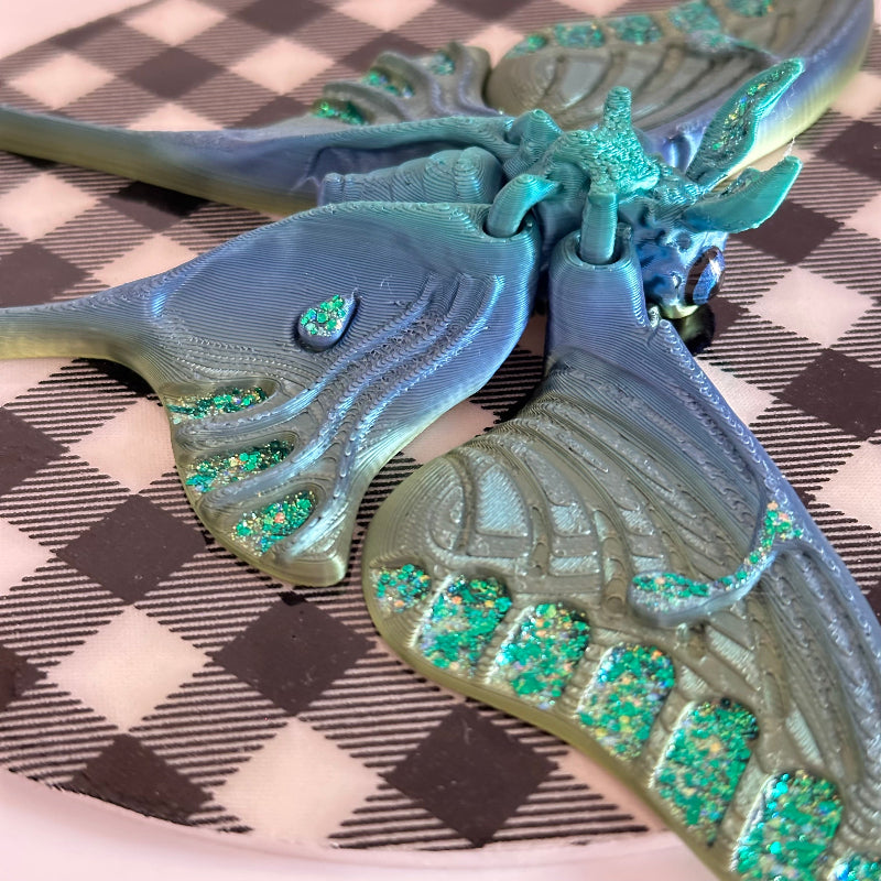 Zephira Luna Moth 3D Printed Fidget Magnet