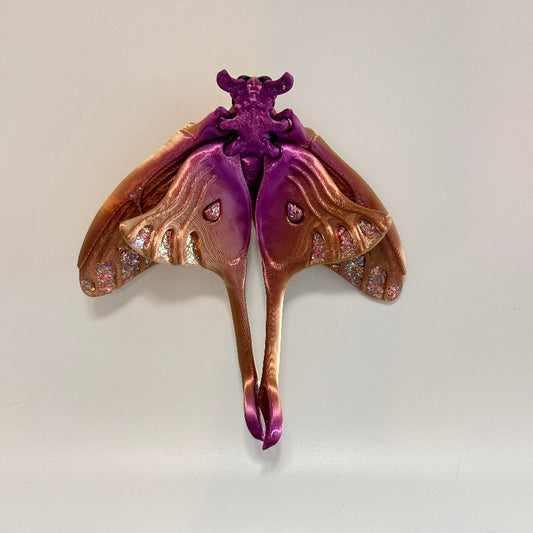 Rosabella Luna Moth 3D Printed Fidget Magnet