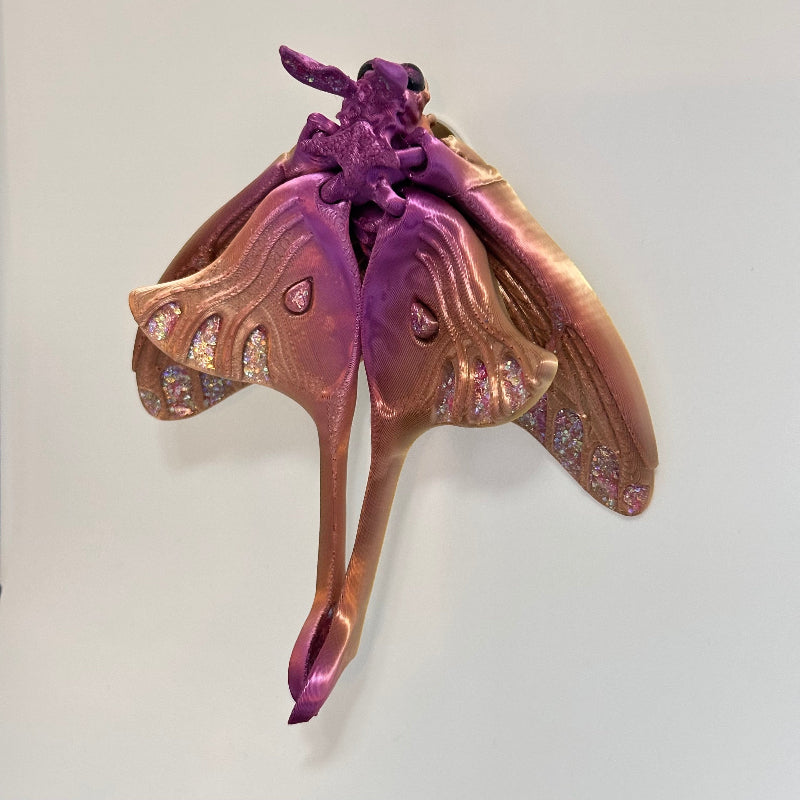 Rosabella Luna Moth 3D Printed Fidget Magnet