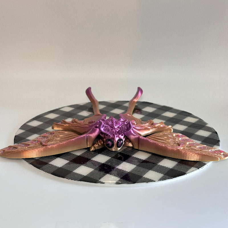 Rosabella Luna Moth 3D Printed Fidget Magnet
