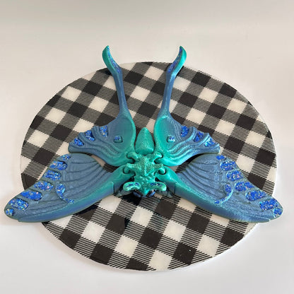 Zephyra Luna Moth 3D Printed Fidget Magnet