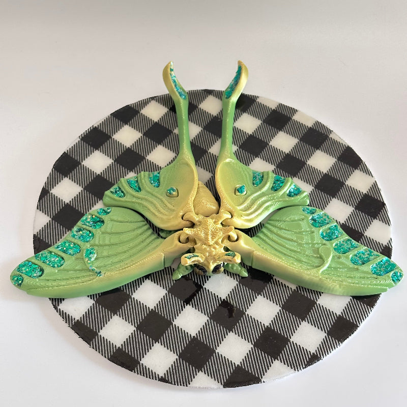 Solara Luna Moth 3D Printed Fidget Magnet