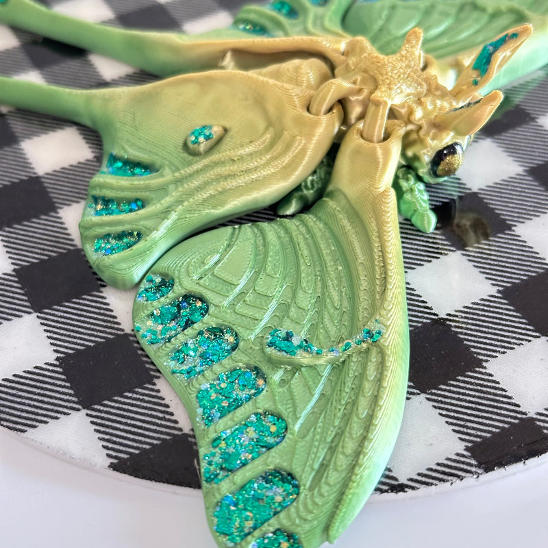 Solara Luna Moth 3D Printed Fidget Magnet