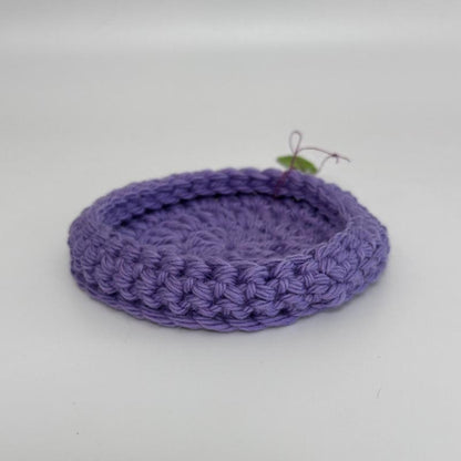 C3 Purple Cat &  Purple Crochet Cat Bed