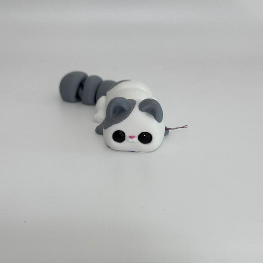 C19 White and Grey Cat Fidget