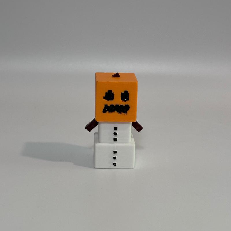 PC13 Minecraft Pumpkin Snowman Figurine Pop Culture