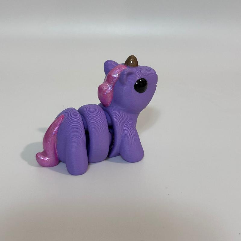 Magical Purple and Pink 3D Printed Fidget Unicorn Collectable