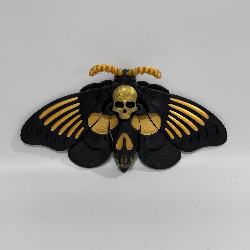 DM4 Gold Black Dead Head Butterfly Moth