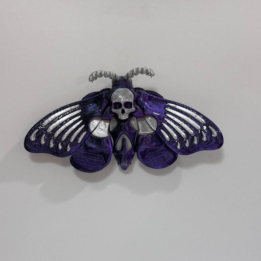 DM7 Purple Silver Dead Head Butterfly Moth