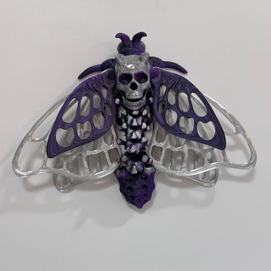 DM11 Purple Silver Dead Head Butterfly Moth