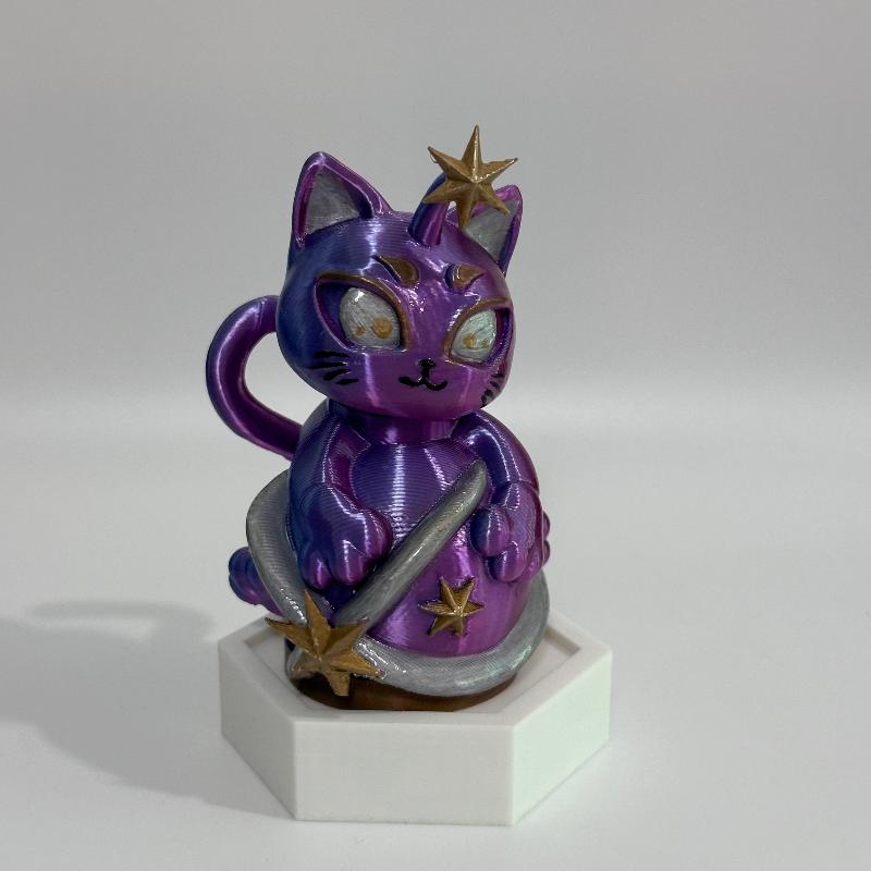 C39 Purple Planet Cat Shelfie