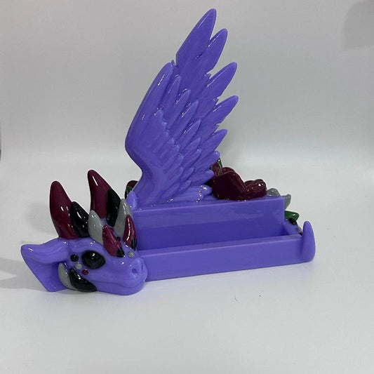 E67 Purple Dragon Business Card Holder