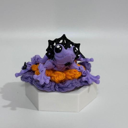 F61 Purple Frogula Frog with Lilypad