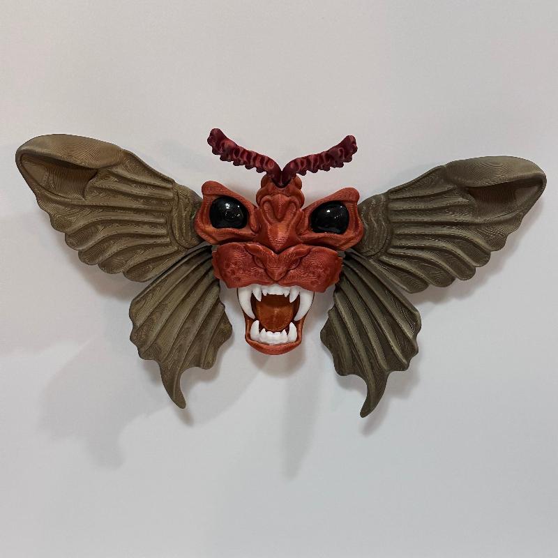 Large Lion Moth 3D Printed Fidget Magnet