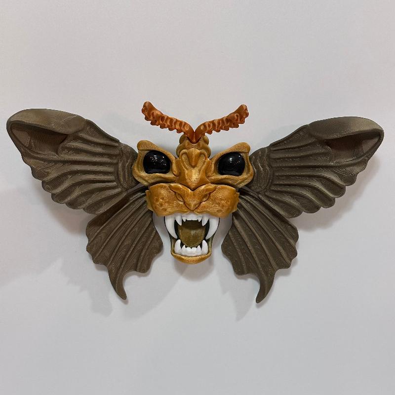 Large Lion Moth 3D Printed Fidget Magnet