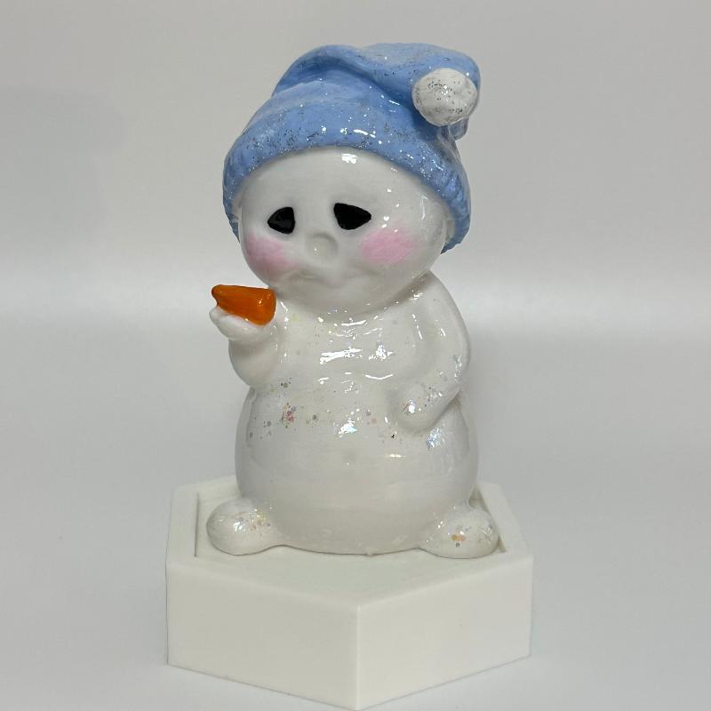 Noseless Snowman 3D Printed Holiday Collectable