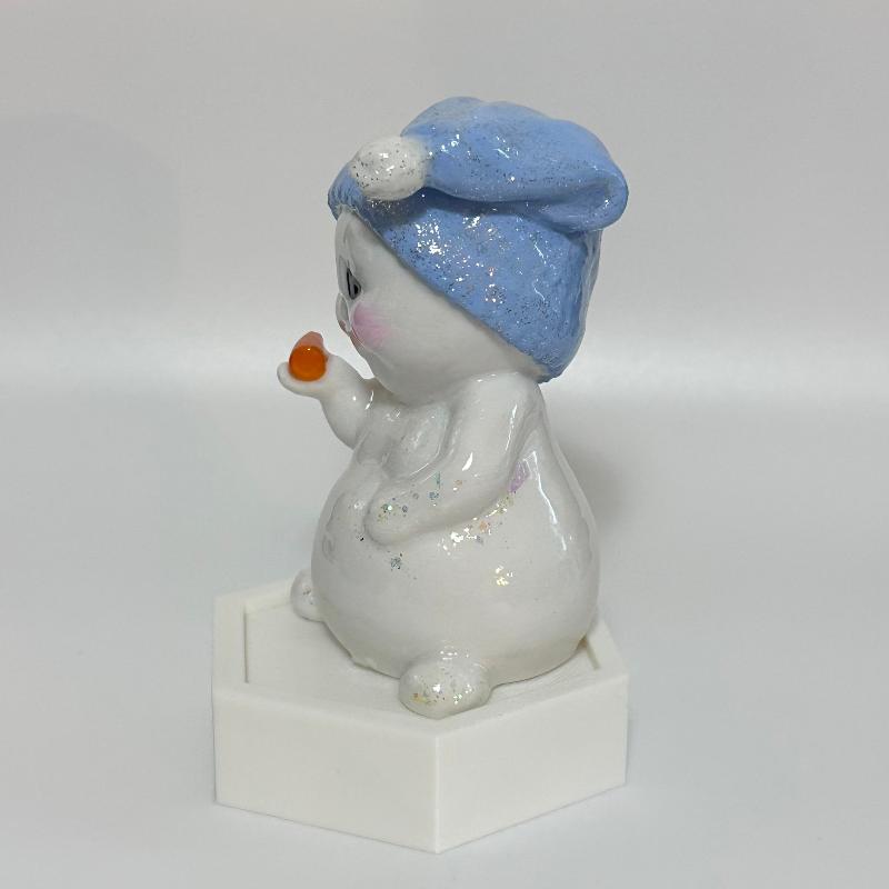 Noseless Snowman 3D Printed Holiday Collectable