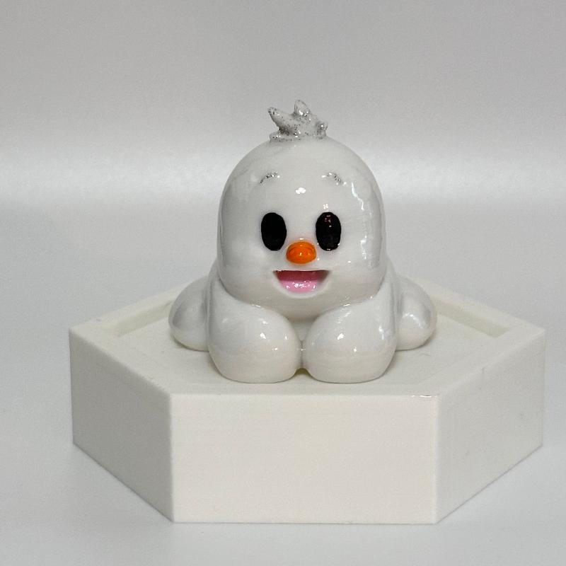 Baby Snowman Snowballs Shelfie 3D Printed Holiday Collectable