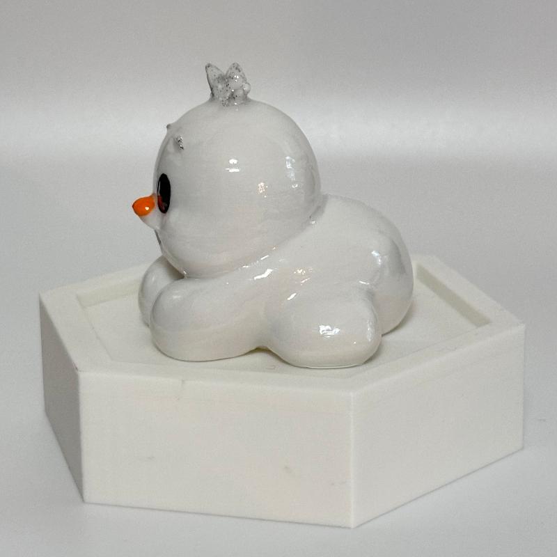 Baby Snowman Snowballs Shelfie 3D Printed Holiday Collectable