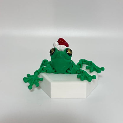 Festive Froggie 3D Printed Fidget Holiday Collectable