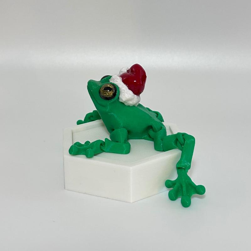 Festive Froggie 3D Printed Fidget Holiday Collectable