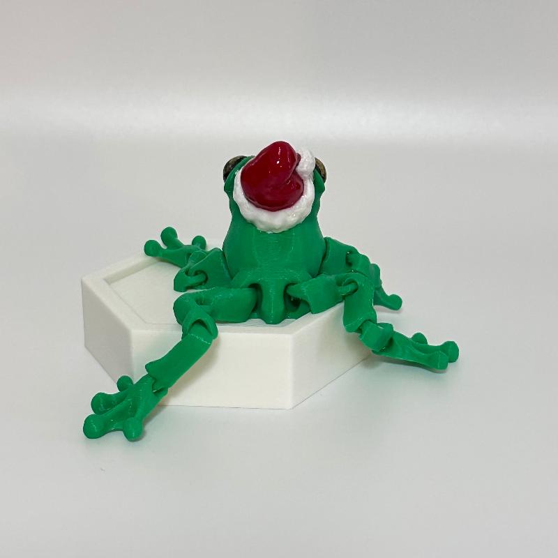 Festive Froggie 3D Printed Fidget Holiday Collectable