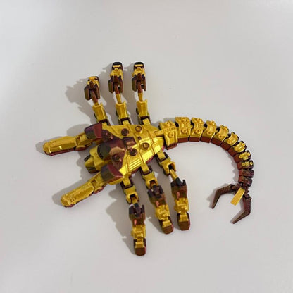 Gold Scorpion 3D Printed Fidget Robot Collectable