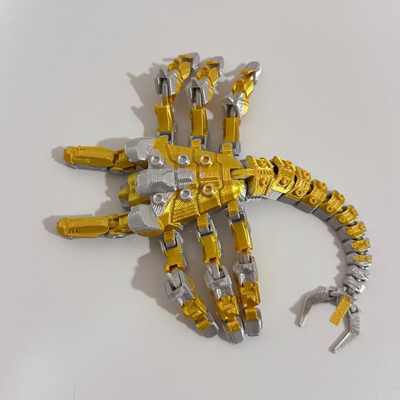 Gold Scorpion 3D Printed Fidget Robot Collectable