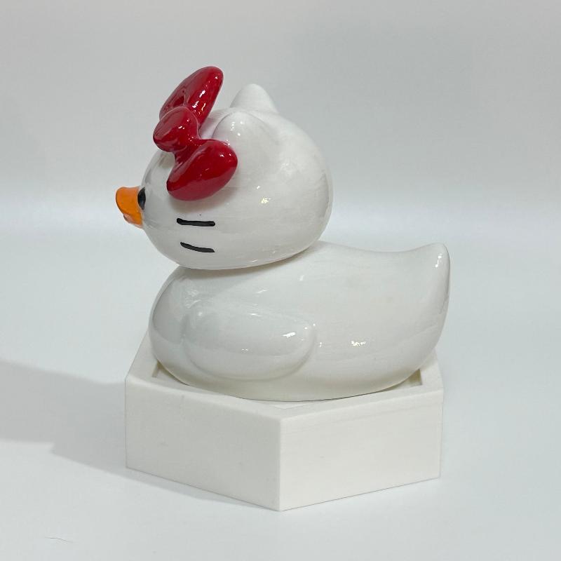 Hello Kitty Duck Pop Culture 3D Printed Collectable