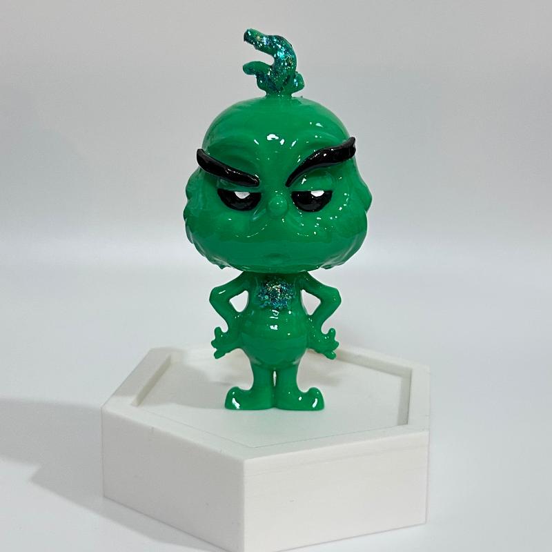 Grinch 3D Printed Shelfie Holiday 3D Printed Collectable