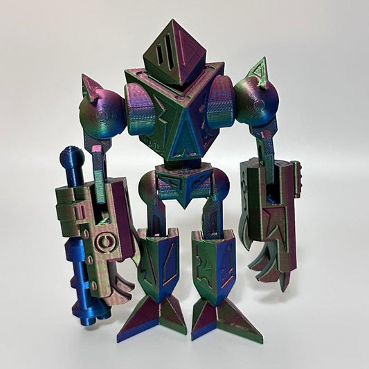 Purple Gold Antibot 3D Printed Robot Collectable