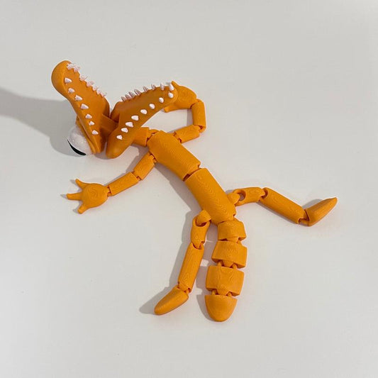 Orange Rainbow Friend Pop Culture 3D Printed Fidget Collectable