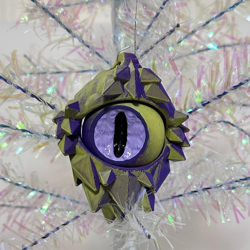 Dragon Eye Ornament 3D Printed Holiday Collectable