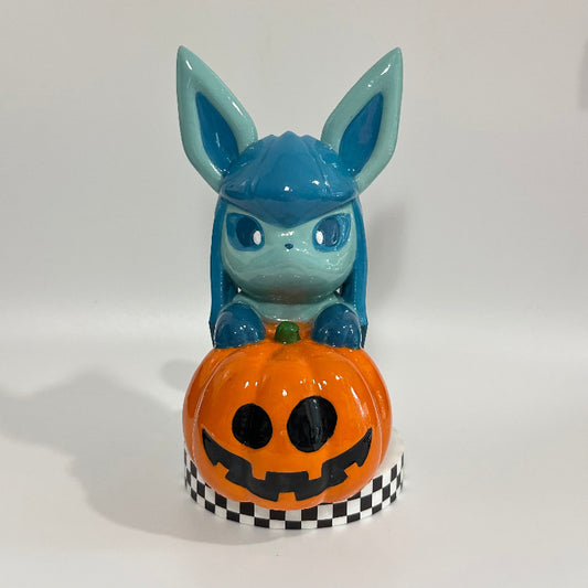 Glaceon Eevee Evolution Halloween Pumpkin Pokemon Shelfie Collectable