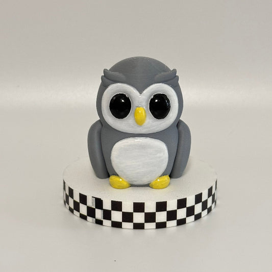 Hootsie The Grey Owl 3D Printed Fidget Collectable