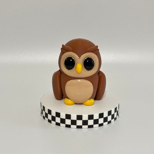 Tawny The Brown Owl 3D Printed Fidget Collectable