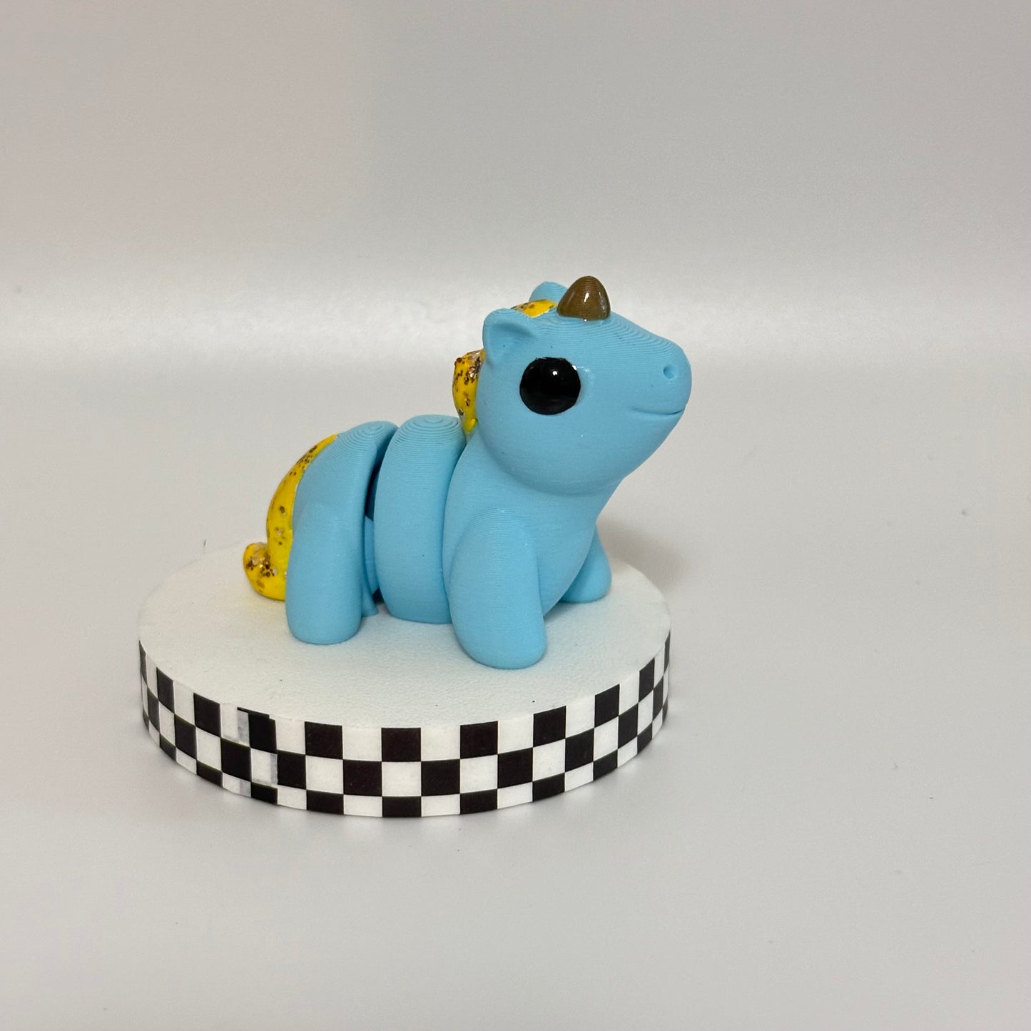 Sunbeam Splash Magical Blue 3D Printed Fidget Unicorn Collectable